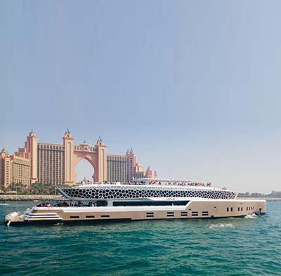 Mega Yacht Dinner Cruise in Dubai with Live Music | Best Price